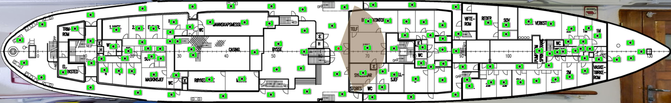 MS Lofoten Båtdekk Juni 2022 og Mars 2023