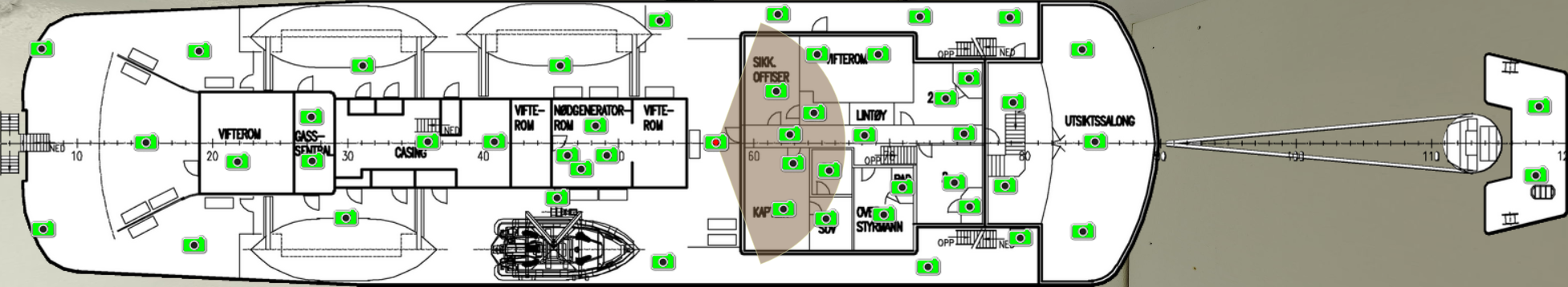 MS Lofoten Båtdekk Juni 2022 og Mars 2023